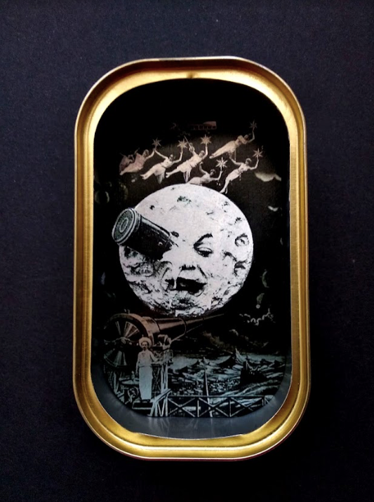  Arte en lata - Luna Melies  - by desechorehecho - peliculas en latas de conserva - arte de metal