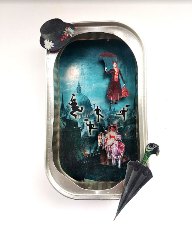  Arte en lata - Mary Poppins  - by desechorehecho - peliculas en latas de conserva - arte de metal