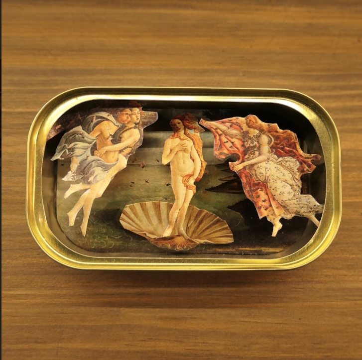  Arte en lata - Botticelli  - by desechorehecho - peliculas en latas de conserva - arte de metal