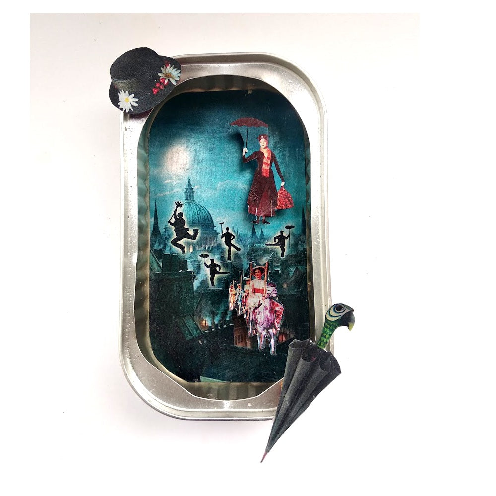  Arte en lata - Mary Poppins  - by desechorehecho - peliculas en latas de conserva - arte de metal